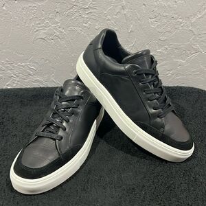 🔥 REISS ASHLEY‎ Low Top Black Leather Sneakers Womens Ashley Low Women Size  11